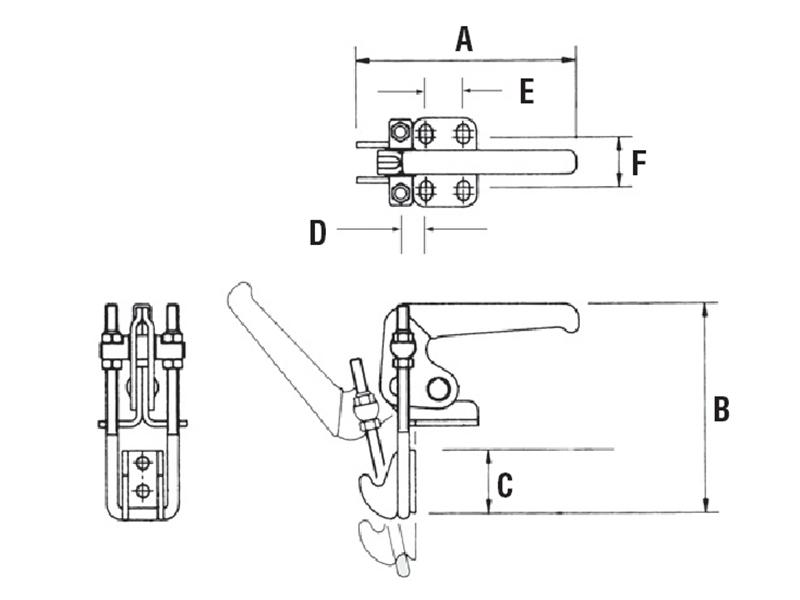 Vertical Stainless Steel Latch Clamps Toggle Latches/Latch Clamps